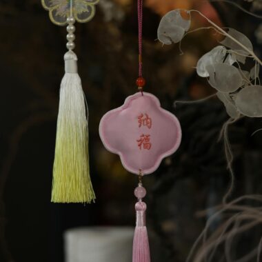 Beautiful hanging decorations with tassels featuring butterfly design, perfect for interior decor.